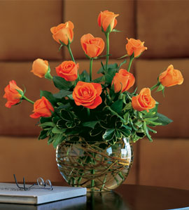 A Dozen Orange Roses
