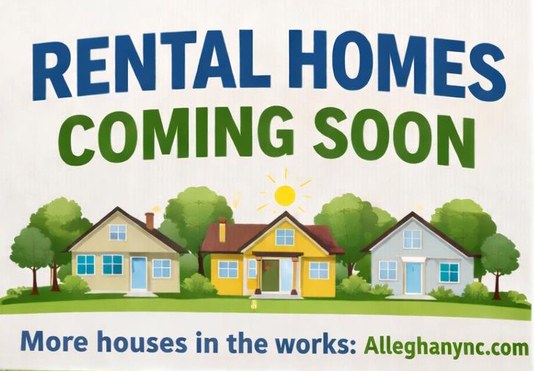 Upcoming rental home listings for Sparta, Independence, and Galax.